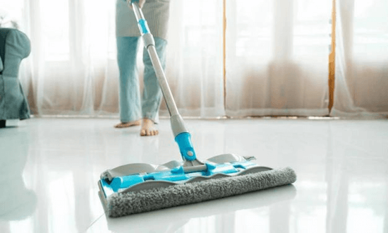 mopping tile