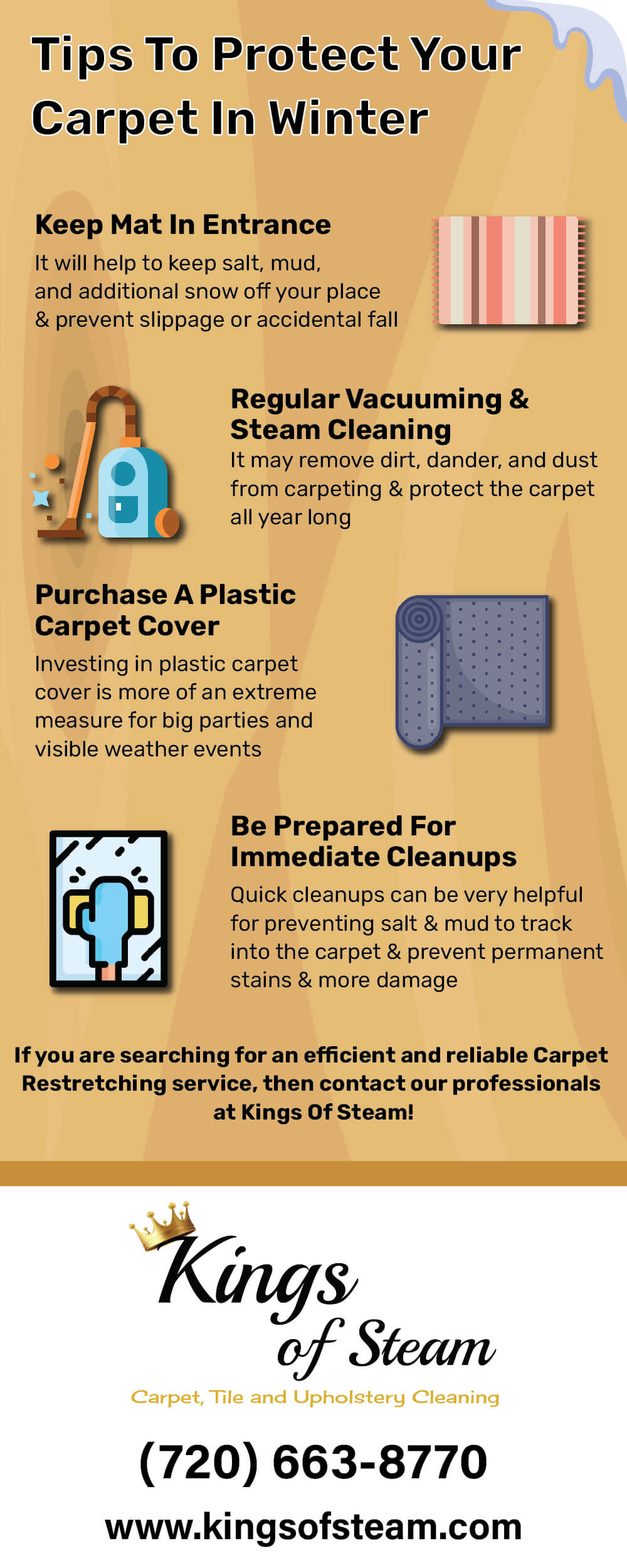 Carpet Restretching And Protecting it in Winter