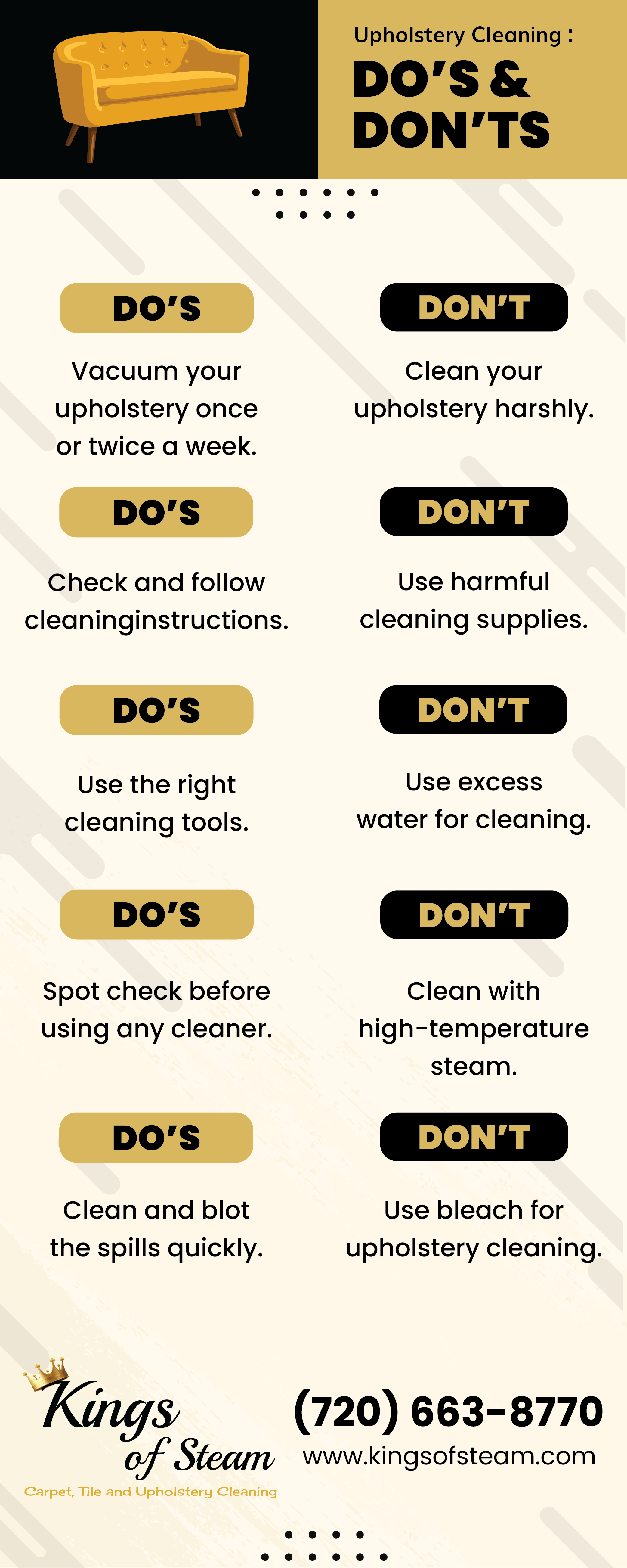 How to Clean Upholstery Do’s and Don’ts